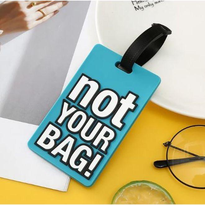 Actual product image MU Style Not Your Bag Series luggage tag with address label (Locks & Trailers)