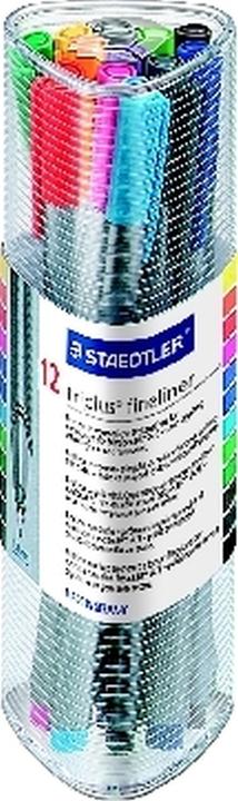 Produktbild Staedtler Fineliner Triplus Set (Mehrfarbig, 12 x)