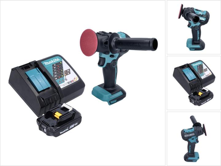 Produktbild Makita DPV 300 RA1 Akku Schleifer Polierer 18 V 50 / 80 mm Brushless + 1x Akku 2,0 Ah + Ladegerät (Exzenterpolierer)