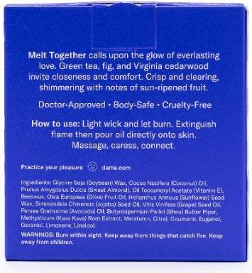 Image du produit Dame Products - Bougie de massage à l'huile fondue ensemble