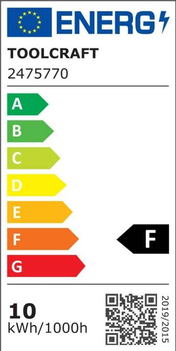 Energy Label Toolcraft TO-7427310 (800 lm)