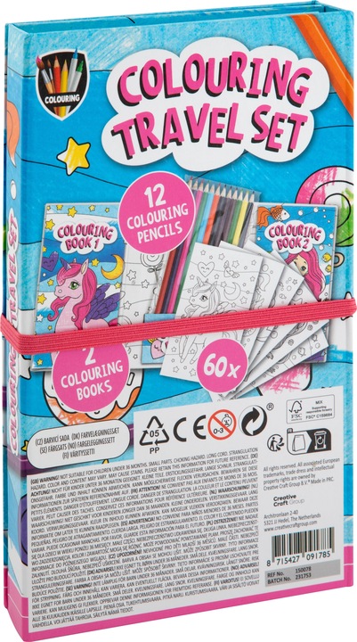 Image du produit Grafix Livres de coloriage (2 pièces) avec crayons - Licorne et sirène