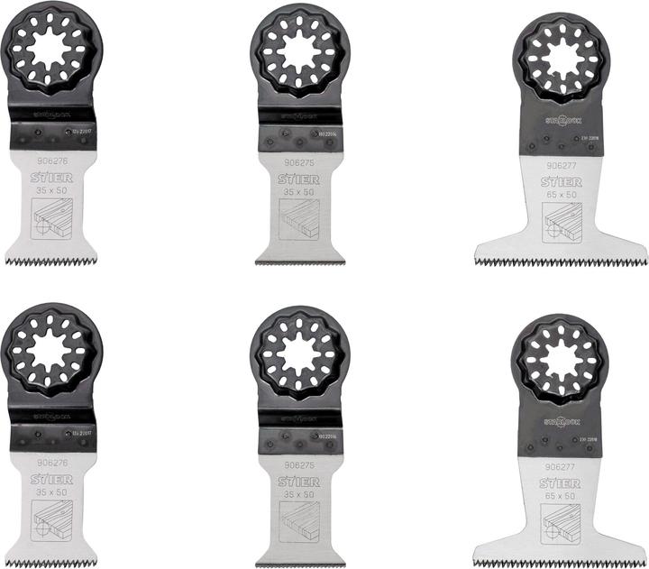 Stier Starlock Multitool zaagbladen hout 6 stuks.