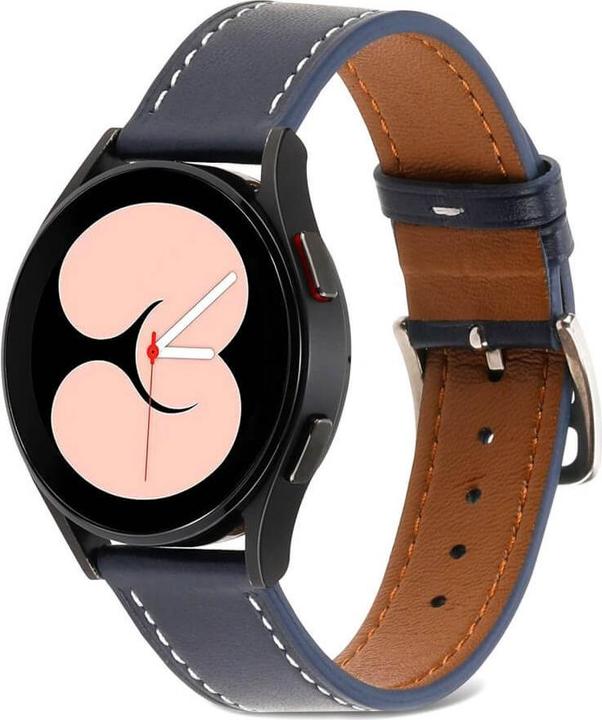 Actual product image Cover-Discount Galaxy Watch 5 - leather strap dark blue (Faux leather)