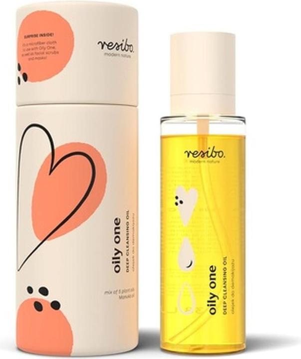 Resibo Oily One Cleansing Oil Naturkosmetik Gesichtsreinigung Gesichtsöl Porenreiniger Mitesserentfernung (Reinigungsöl, 100 ml)