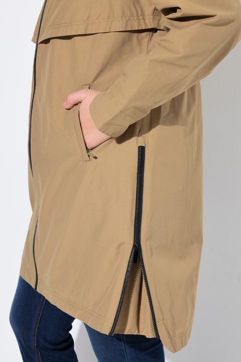 Actual product image Ulla Popken Parka, Zipper-Seitenschlitze, Kapuze, Zipptaschen (56)