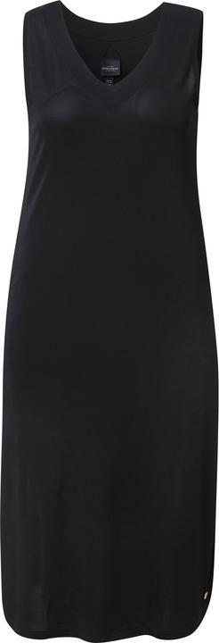Produktbild Ulla Popken Midi-Slinkykleid, A-Linie, V-Ausschnitt, Piqué, ärmellos (60)