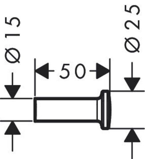 Actual product image Axor Towel hook Universal Circular stainless steel optic