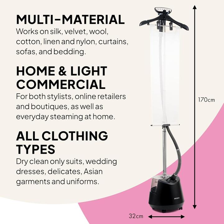 Actual product image Fridja Powerful Premium Garment Steamer with Dual Steam Settings for Fast Unfolding (2200 W)