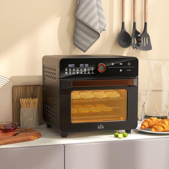 Actual product image Swisshandel24 Minibackofen 20L, Mini Ofen, 40-220°C, 17 Modi, Timer, 36x37x34,5cm, Schwarz