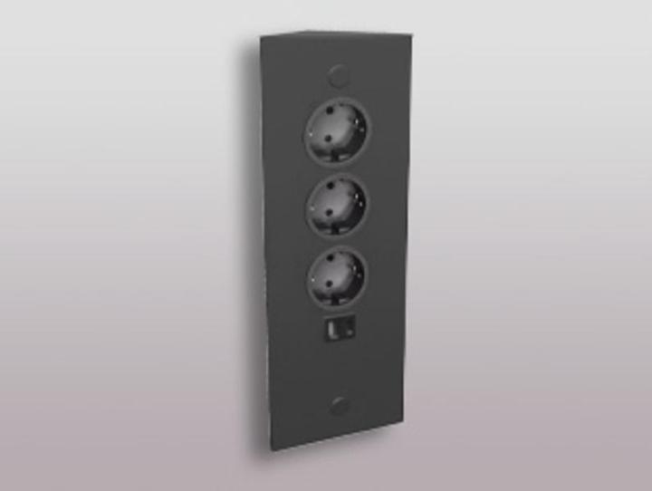 Thebo Energie-Ecksäule ST 3007/320/3 in SCHWARZ mit USB A u. C/Ecksteckdosen/Steckdosenleiste/Steckd (3x)