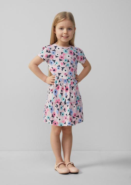 Produktbild S.Oliver Kleid Ausgestelltes Stufenkleid mit Puffärmeln (104)