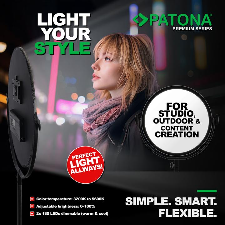 Actual product image Patona Premium LED Photo Light (Ring light)