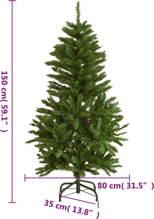 Produktbild vidaXL künstlicher klappbarer Weihnachtsbaum (150 cm)