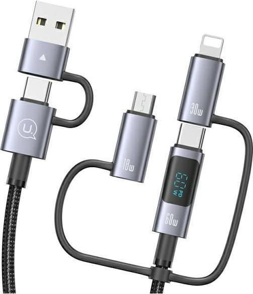Image du produit Usams Câble USB 6en1 (1.20 m, USB 2.0, 60 W)