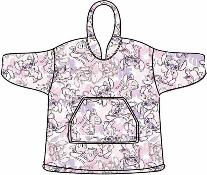 Produktbild Disney Stitch Angel oversize sweatshirt coat kids coral (One Size)