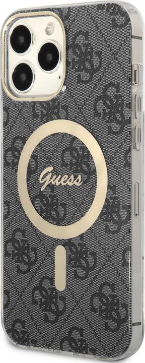 Actual product image Guess GUHCP15XPSQSQSK iPhone 15 Pro Max 6.7" czarny/black hardcase Quilted Metal Logo (Apple iPhone 15 Pro Max)