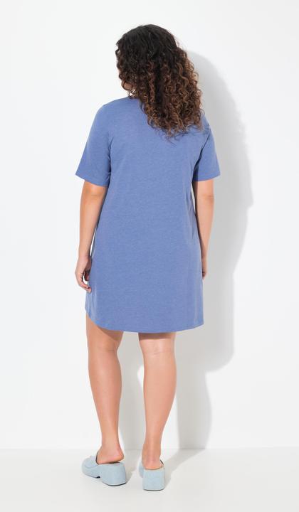Produktbild Ulla Popken Jerseykleid, Zitronen, A-Linie, V-Ausschnitt, Halbarm (54)