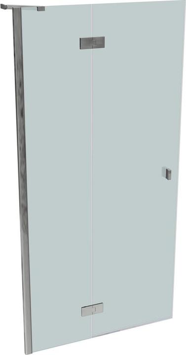 Actual product image Hüppe SolvaPro partially framed swing door, 4-corner, with fixed segment, left-hand mounting, width: 1000m (211 cm, 100 cm)
