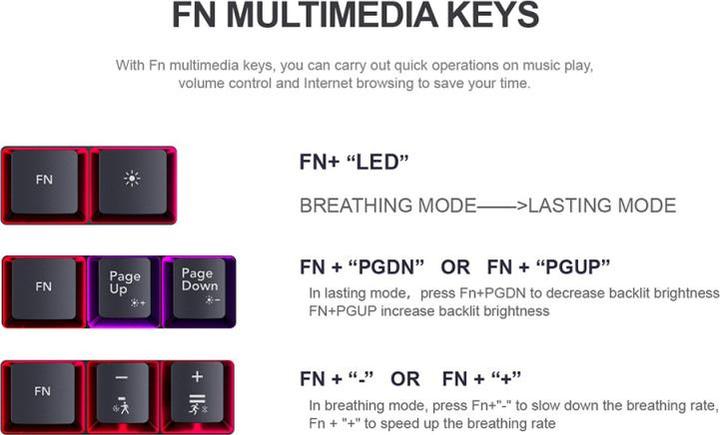 Actual product image Havit KB866L Keyboard (HVT084) (Eng. Int., Cable)