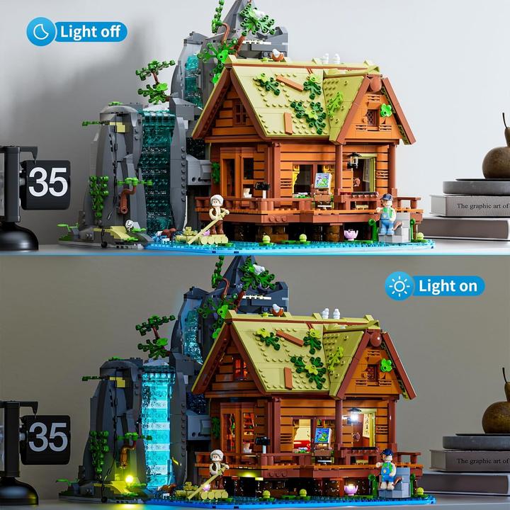 Actual product image Lumibricks Waterfall Cabin