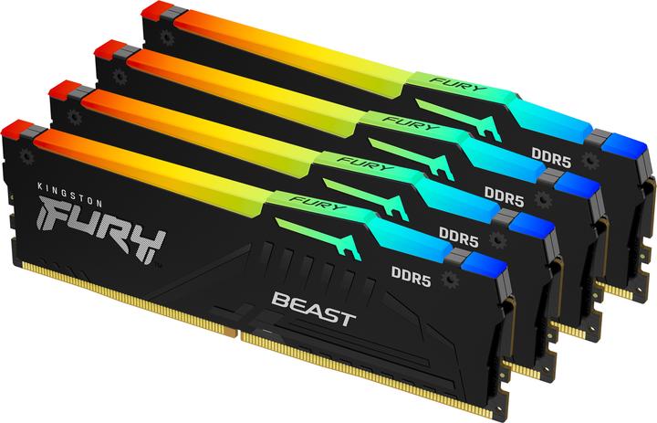 Produktbild Kingston Fury Beast RGB (4 x 32GB, 5200 MHz, DDR5-RAM, DIMM)