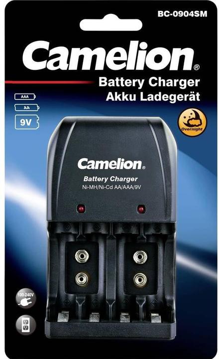 Actual product image Camelion BC-0904SM (9V Block, AA, AAA)