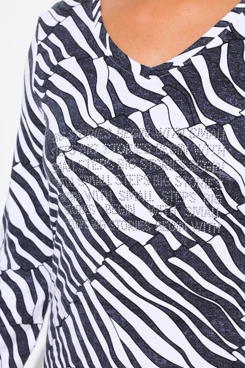 Produktbild Miamoda T-Shirt, Classic Fit, Grafikmuster, Saum-Bindeband (42)