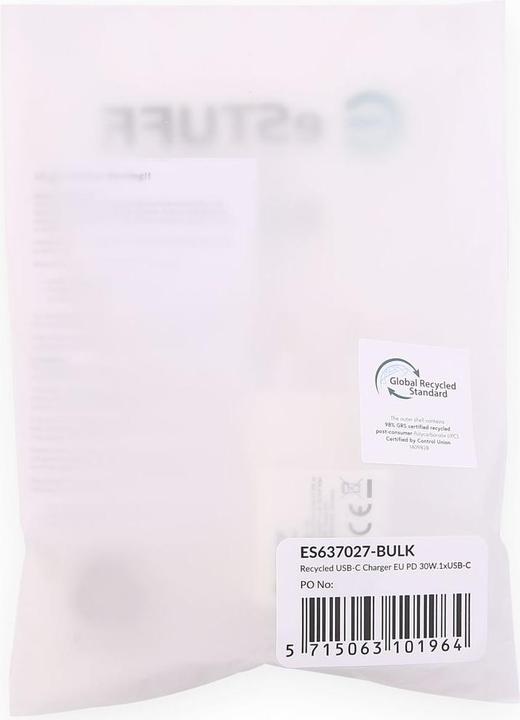 Actual product image eSTUFF INFINITE USB-C Charger EU PD (30 W)