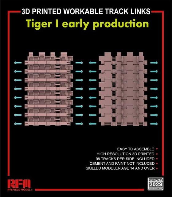 Produktbild Rye Field Model 3D printed Workable track links for Tiger I early
