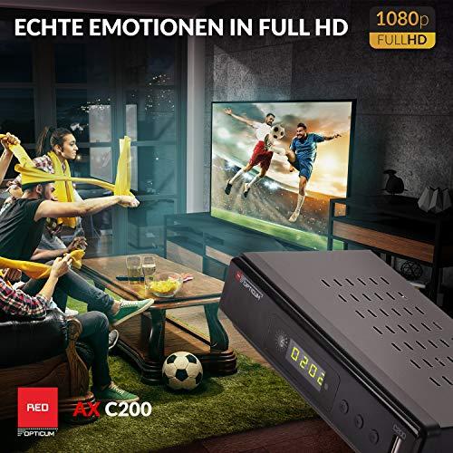 Image du produit Opticum Récepteur câble HD C200 PVR, noir (DVB-C/T2/S2)