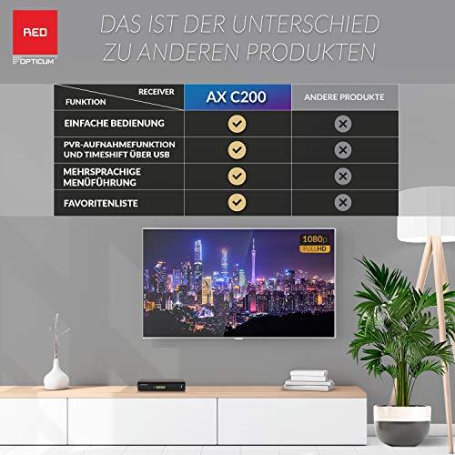 Image du produit Opticum Récepteur câble HD C200 PVR, noir (DVB-C/T2/S2)