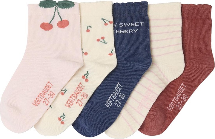 Produktbild Vertbaudet 5er-Pack Mädchen Socken Kirschen (5er Pack, 31, 34)