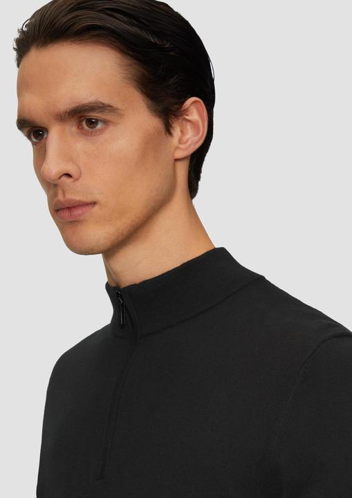 Produktbild S.Oliver Strickpullover Strickpullover mit Troyer-Kragen und Seide (3XL)