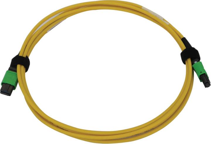 Actual product image Eaton 40/100G Singlemode 9/125 OS2 Fibre Optic Cable 12F MTP/MPO-APC F/F LSZH Yellow 2m 6 (2 m)