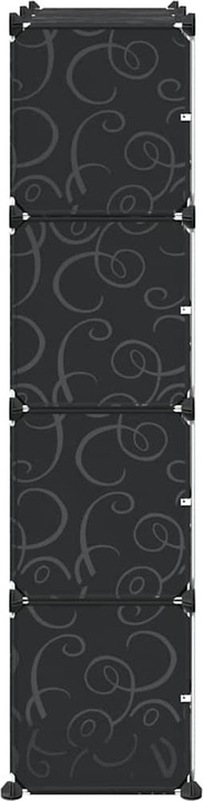 Actual product image VidaXL Shelving system with 8 cubes and doors Black PP