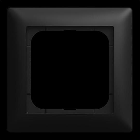 Productafbeelding Busch-Jaeger Abdeckrahmen 1-fach Rahmen 1721-915 Busch-balance SI schwarz matt