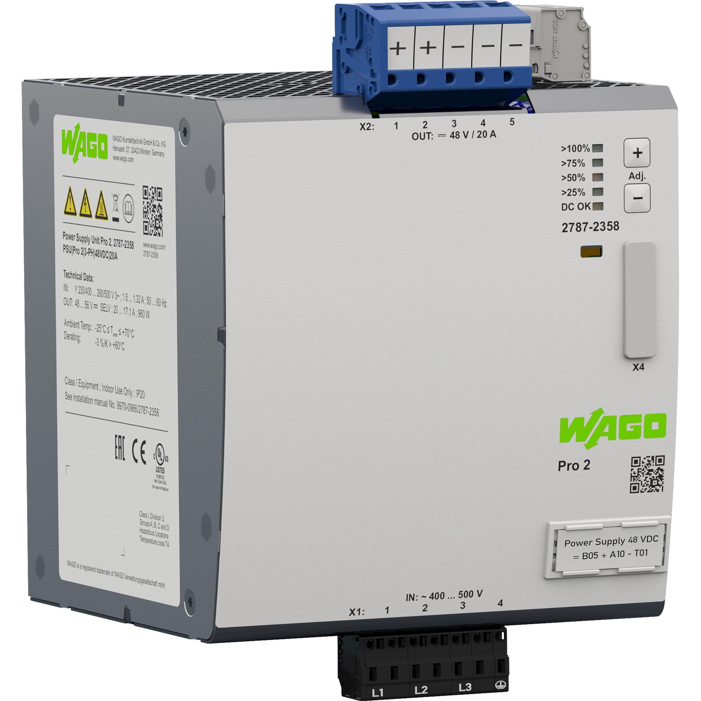 Wago, Systemstromversorgung, 2787-2358 Stromversorgung Pro 2.3-phasig