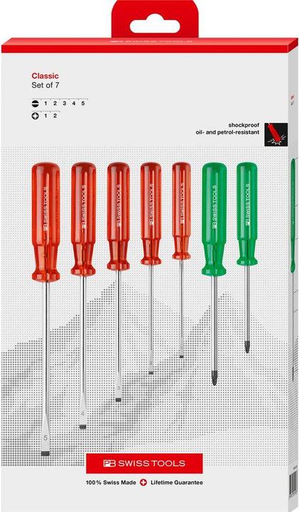 Produktbild PB Swiss Tools Schraubenziehersatz PB 250 (Pozidriv-Kreuzschlitz (PZ), Schlitzschrauben)