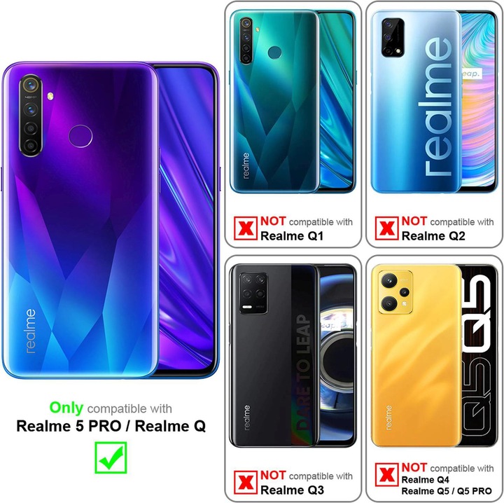 Produktbild Cadorabo Flower Book Hülle für Realme 5 PRO / Realme Q (Realme Q)