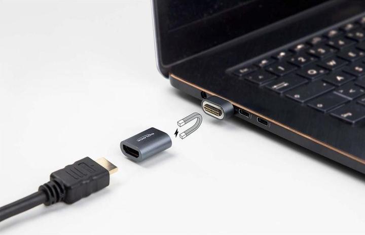 Produktbild Delock HDMI Adapter Stecker zu Buchse 8K 60 Hz magnetisch (HDMI, 8 cm)