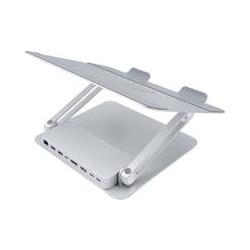 Thumbnail - Dexlan Höhenverstellbarer Notebookständer aus Aluminium mit integrierter 8 in 1 USB-C Docking Stati (USB-C, 1 Ports), Do...