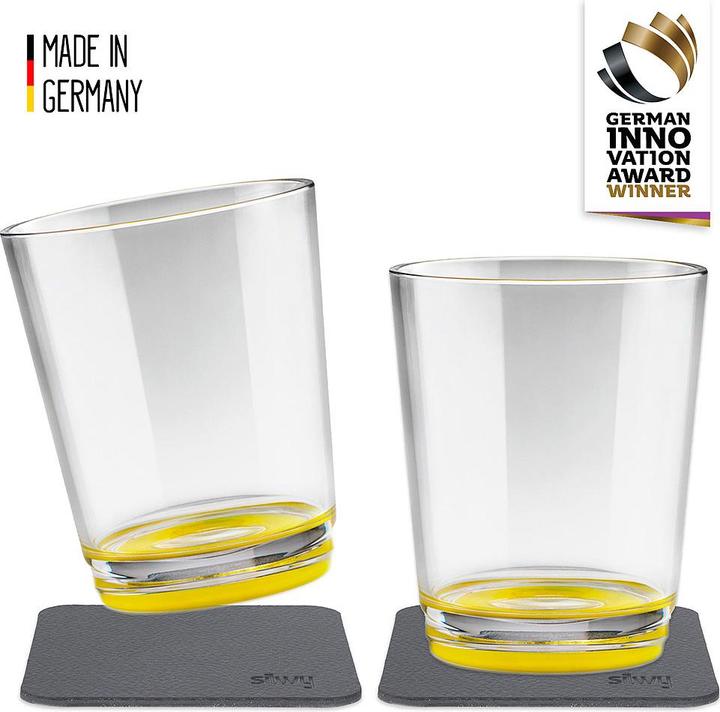 Produktbild Silwy Outdoor-Trinkglas Oh Yellow 2er-Set magnetisch