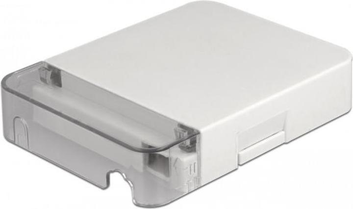 Image du produit Delock Prise de raccordement fibre optique pour montage mural pour 1 x SC Simplex ou LC Duplex blanc (Boîte de jonction)