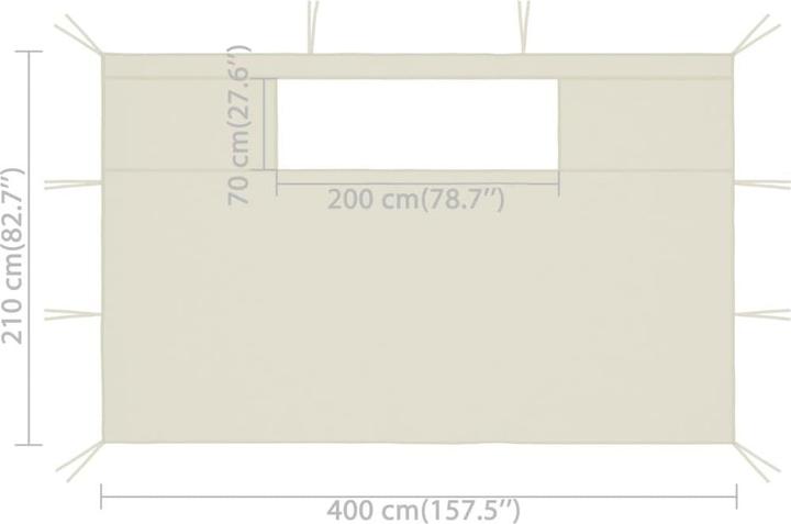 Image du produit vidaXL Pavillon-Seitenwand (210 cm, 400 cm)