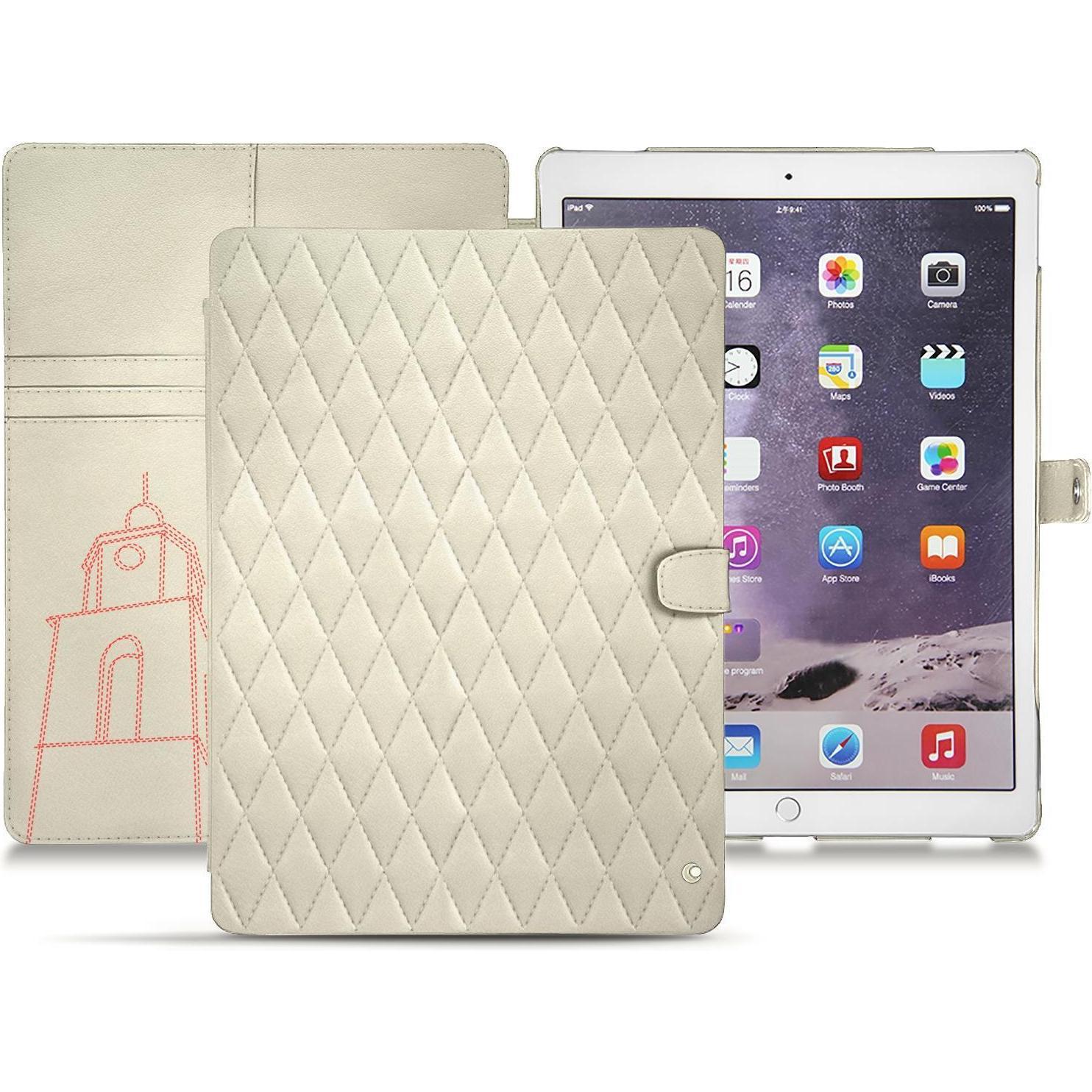 Noreve Lederschutzhülle Wallet (iPad Pro 12.9), Tablet Hülle, Weiss