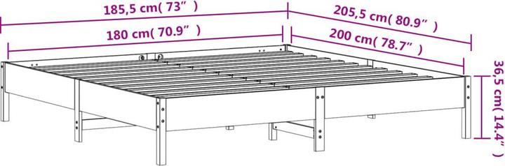 Produktbild vidaXL Bettgestell (180 x 200 cm)