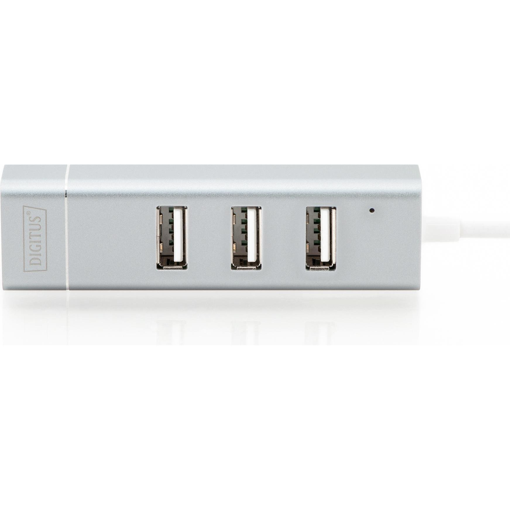 Thumbnail - Digitus DA-70253 (USB-C, 4 Ports), Dockingstation + USB Hub, Schwarz