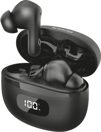 Produktbild Aligator Pods ANC TWS Kopfhörer / schwarz (ANC, 15 h, Kabellos)