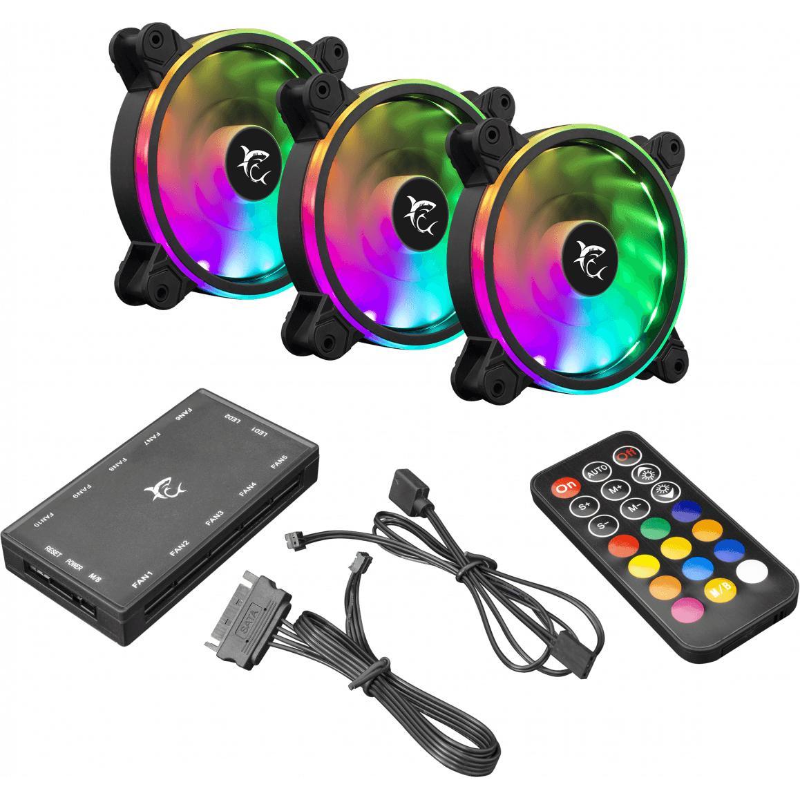 Thumbnail - White Shark Housing cooler set Nebuka Kit, 3x120mm, with ARGB LED backlight (120 mm, 3 x), PC Lüfter, Schwarz